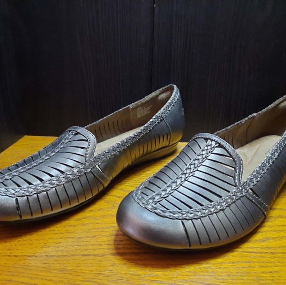 NEW Rockport Cobb Hill Galway Bronze Leather Flats